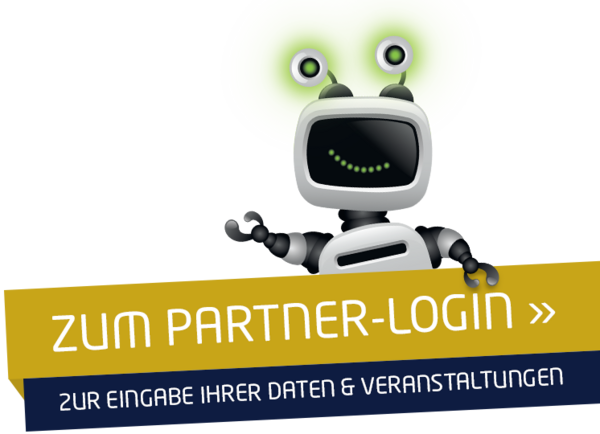 zum Partner-Login zur Eingabe Ihrer Daten & Veranstaltungen